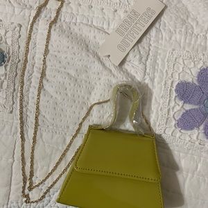 Mini trapezoid crossbody purse
